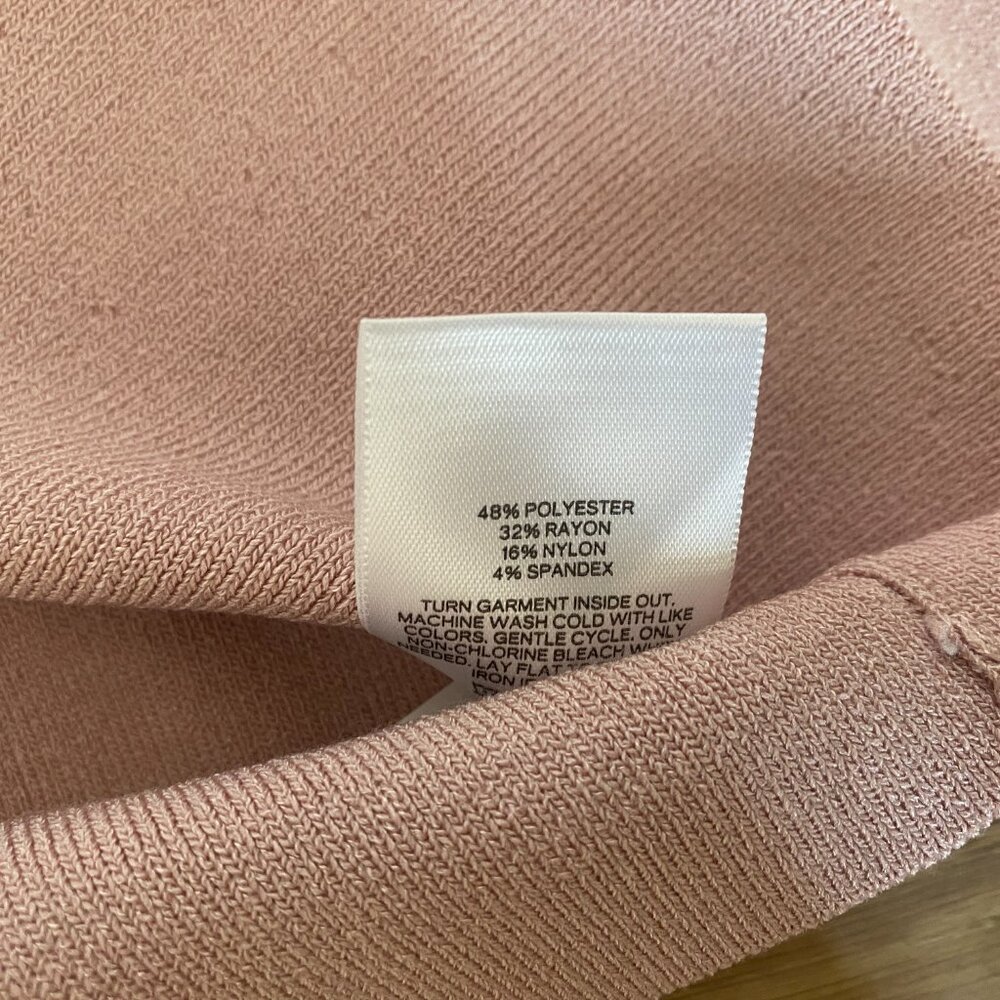 Express Pink Long Sleeve Crop Top w Ruffle Detailing Size Large NWT - Picture 8 of 8